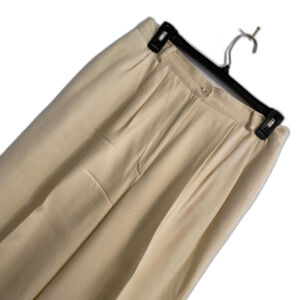 Vintage Wool 12 Women’s Lined Cream Pants Indie Academia Preppy Minimalist a27